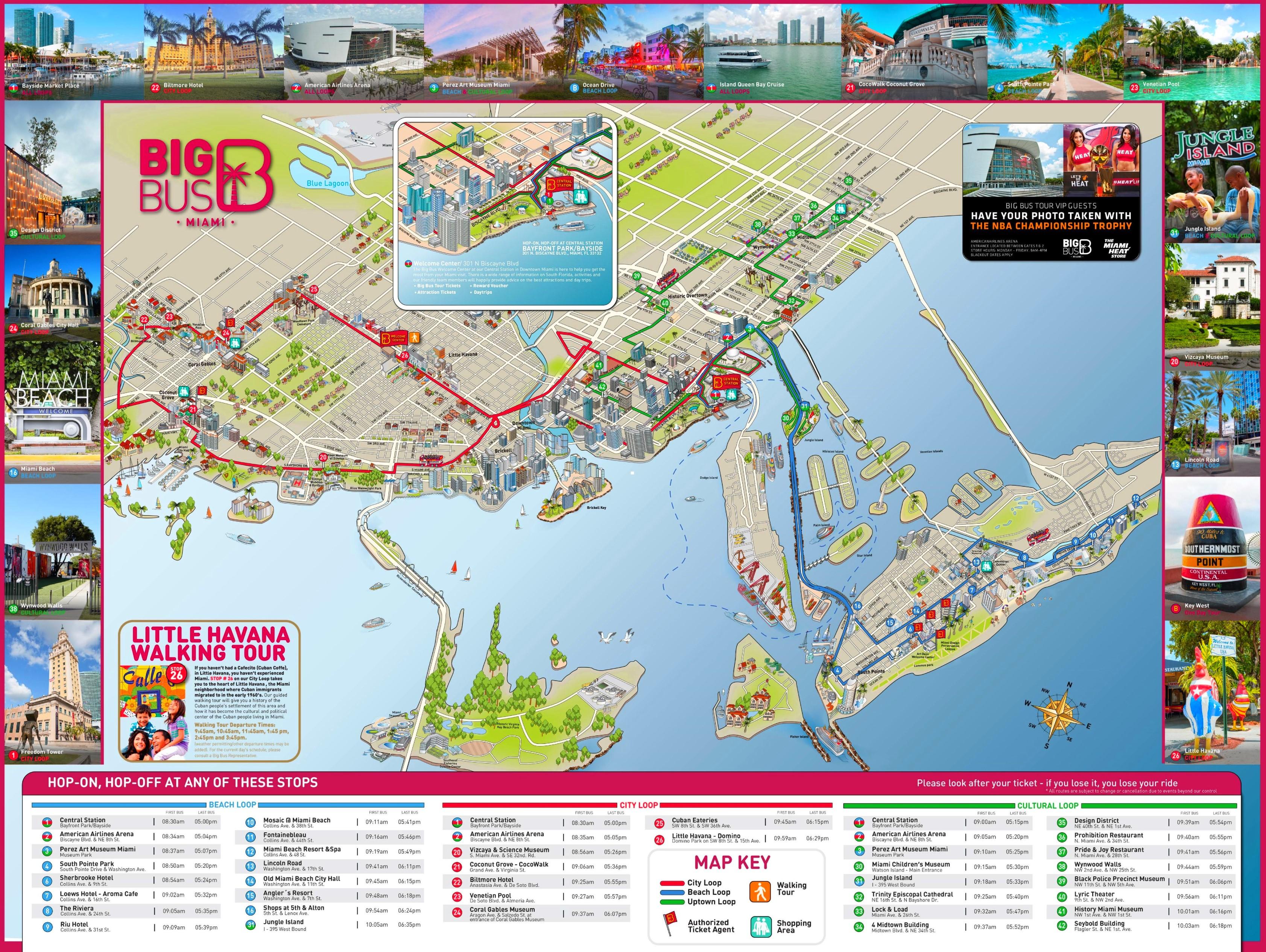 miami turismo mapa - cidade de turismo miami mapa (florida